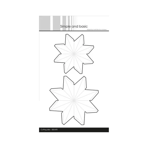 Simple and Basic die "Star ornament - Small/Medium" SBD478 (Strste 10,5x10,5cm)