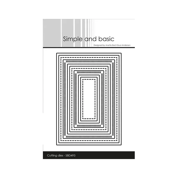 Simple and Basic die "Combi Striped Frames - A7" SBD493