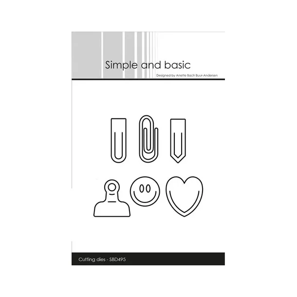 Simple and Basic die "Paper Clips" SBD495(Hjerte: 2,5x2,7cm)