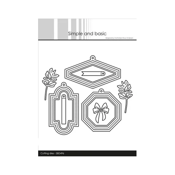 Simple and Basic die "Set of tag labels" SBD496 (Hexagon tag: 6x6,5cm)