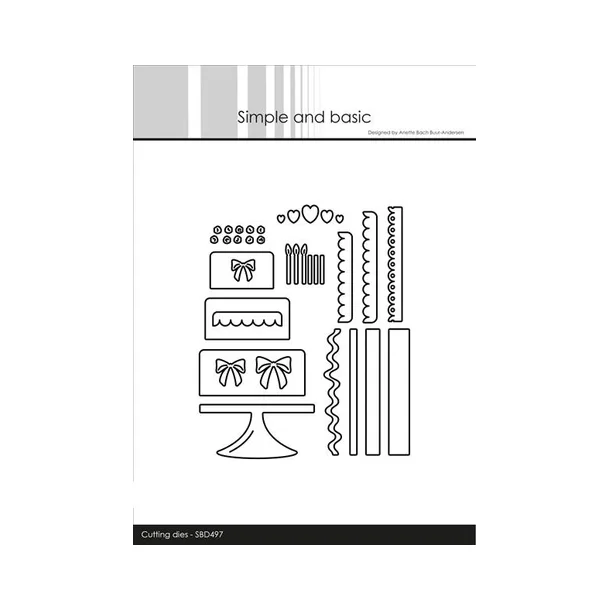 Simple and Basic die "Birthday Cake" SBD497  (Kagebord: 5x2,4cm)