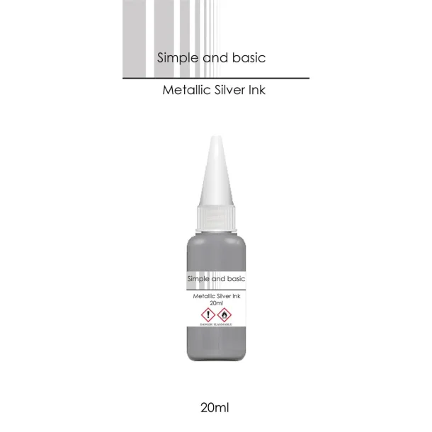 Simple and Basic "Metallic Silver Ink" SBI003
