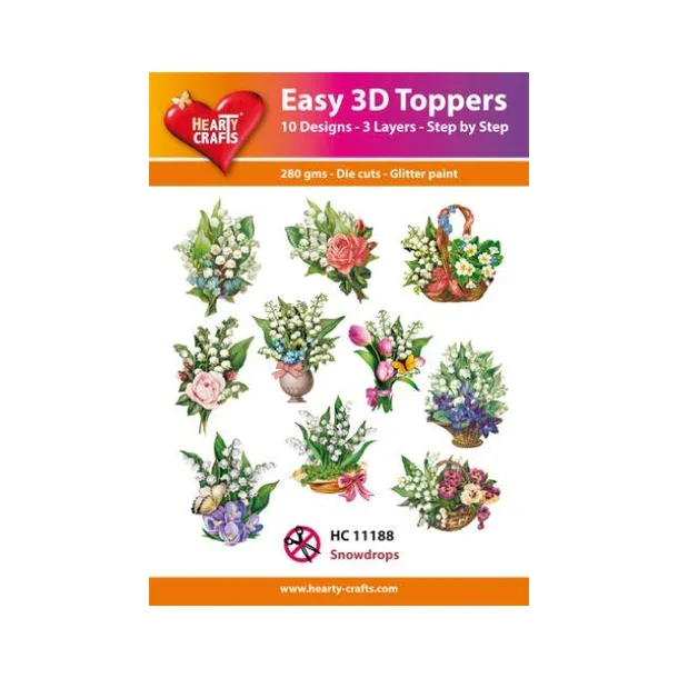  Easy 3D Toppers 10 ASS. HC11188