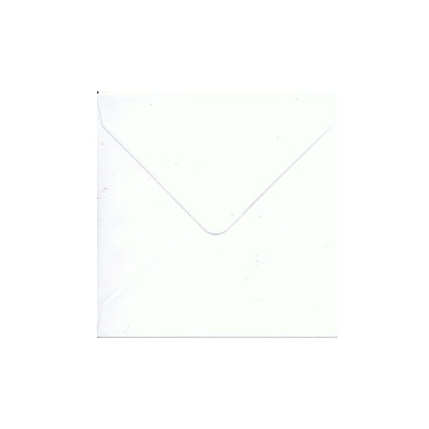 Kuvert 15,0 x 15,0 cm. Hvid 10 stk. m. spidslukning