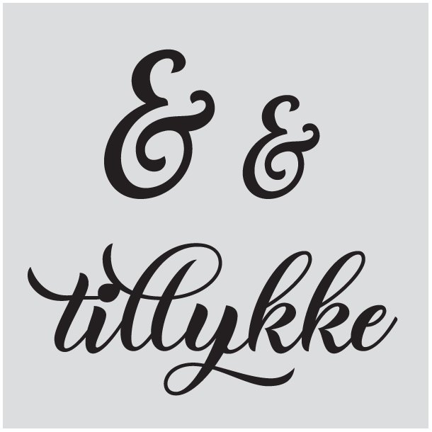 Tillykke + &&amp;  Clear Stamp