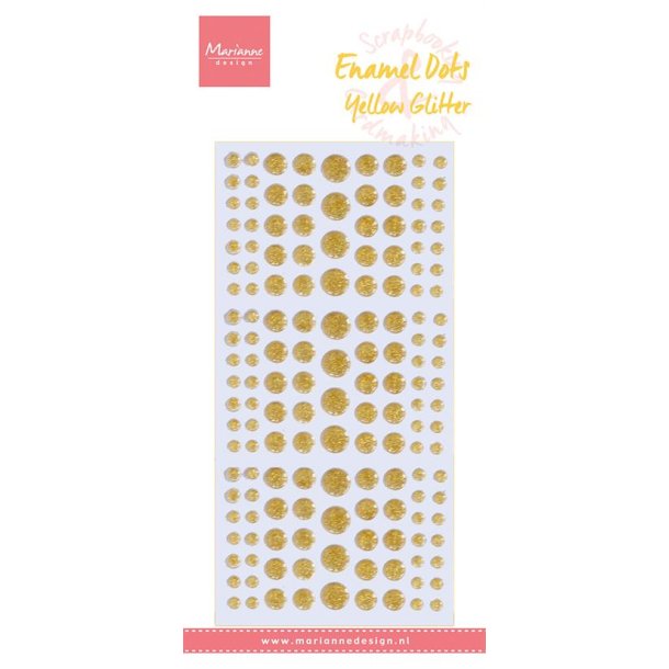 Marianne Design Enamel Dots "Yellow Glitter" PL4530