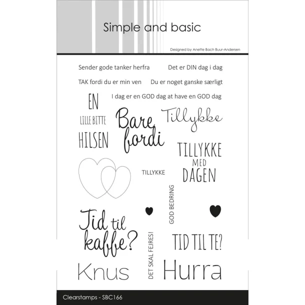 Simple and basic Clearstamp "Danish texts" SBC166