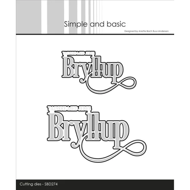 Simple and Basic die "Tillykke med jeres Bryllup" SBD274