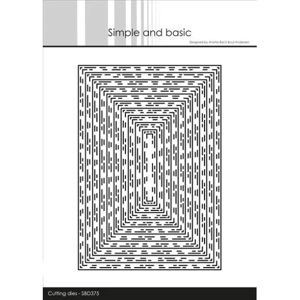 Simple and Basic die "Broken Lines - Rectangle" SBD375