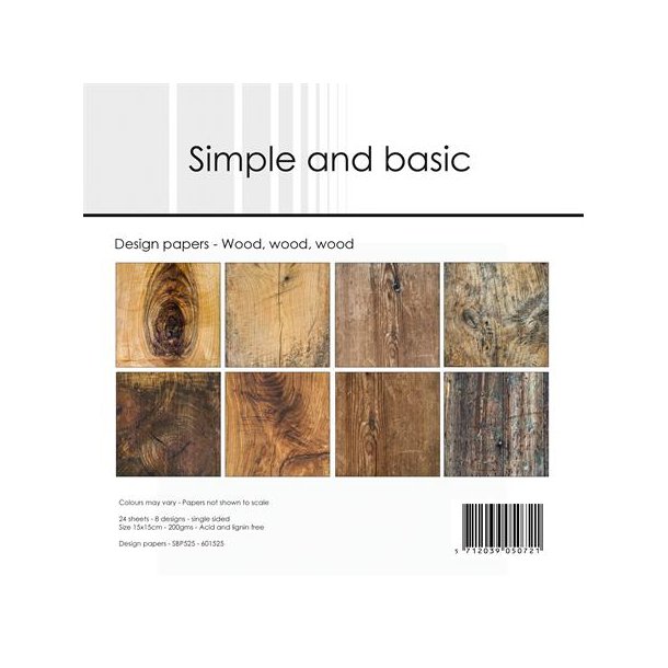 Simple and Basic Design Papers "Wood, wood, wood" SBP525