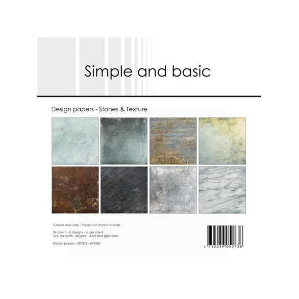 Simple and Basic Design Papers "Stones &amp; Texture" SBP526