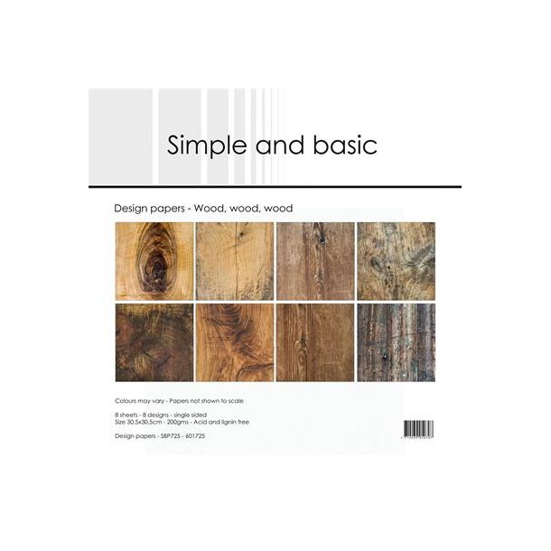 Simple and Basic Design Papers "Wood, wood, wood" SBP725